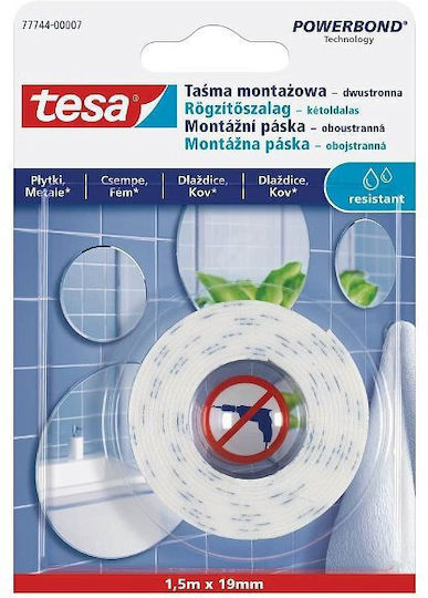 Tesa Mounting Self-Adhesive Double-Sided Tape 19mmx1.5m 1pcs 77744-00002-00