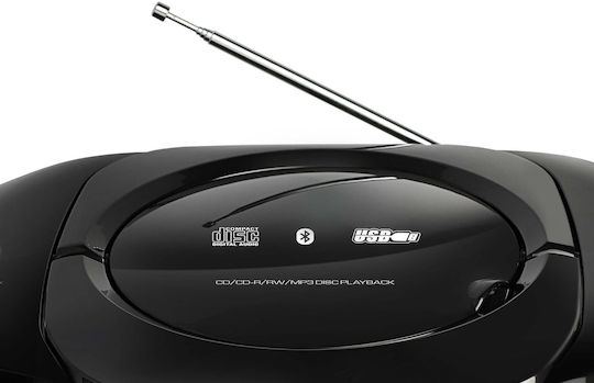 Blaupunkt BB31LED Φορητό Ηχοσύστημα με Bluetooth / CD / USB / Ραδιόφωνο Μαύρο