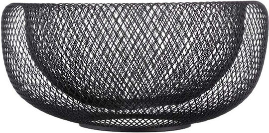 5Five Φρουτιέρα Μεταλλική Μαύρη 27x27x13.5εκ.