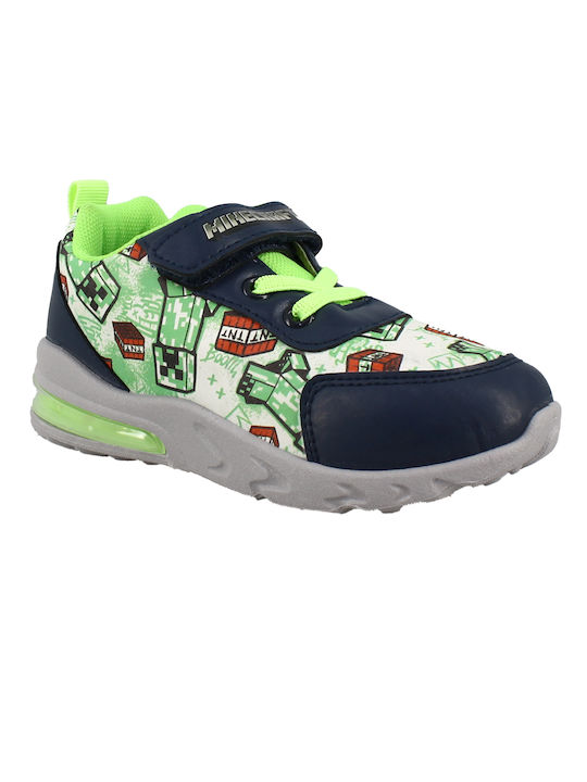 Minecraft Kids Sneakers with Lights Blue