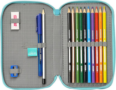 Backpack Backpack Pencils Bellies White Purple Turquoise 12.5 X 19.5 X 4 Cm 28 Pieces