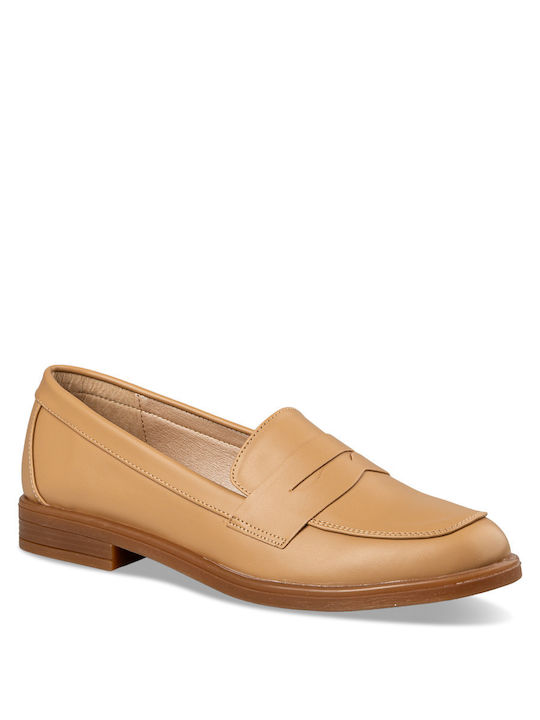 Envie Shoes Women's Loafers in Beige Color