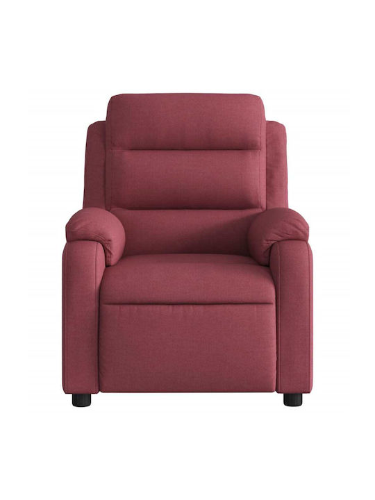 Πολυθρόνα Relax με Υποπόδιο Μπορντό 75x92.5x100cm