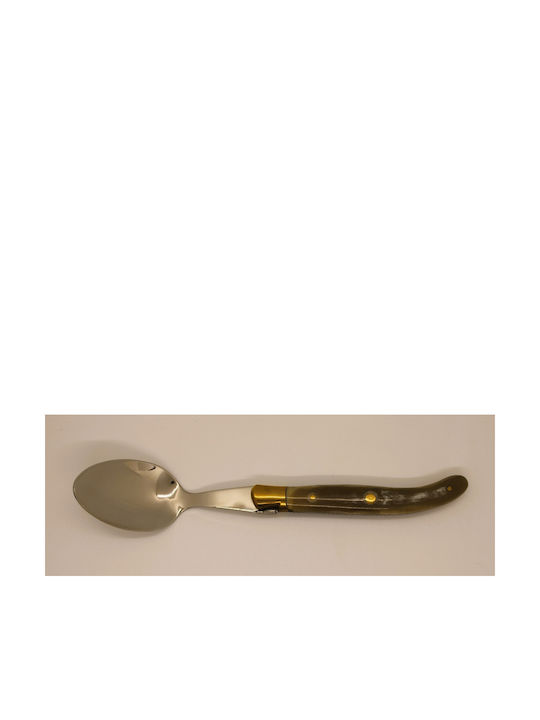 Claude Dozorme Laguiole Löffelset Abendessen Edelstahl Braun 6Stück