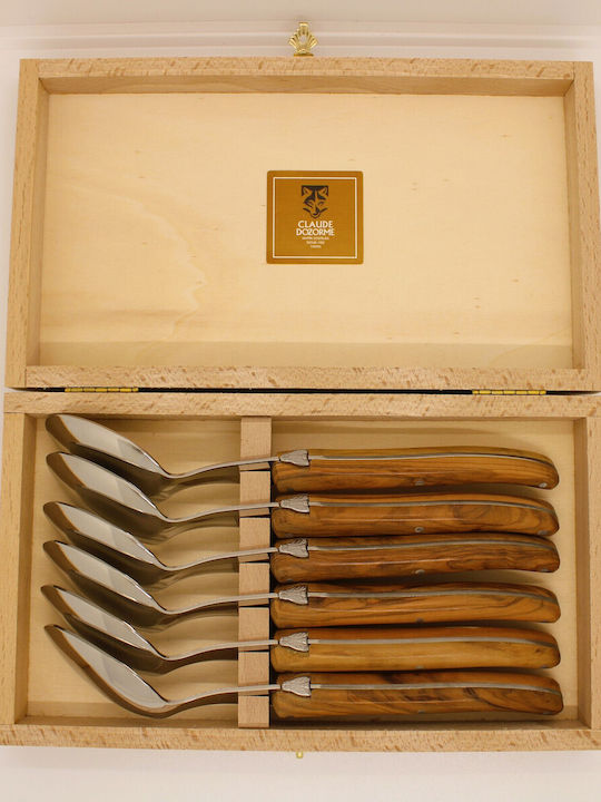 Claude Dozorme Laguiole Spoon Set Dinner Stainless Brown 6pcs