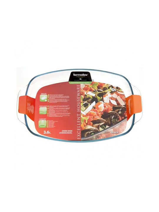 Click Glass Rectangular Heat-Resistant Cookware 3600ml