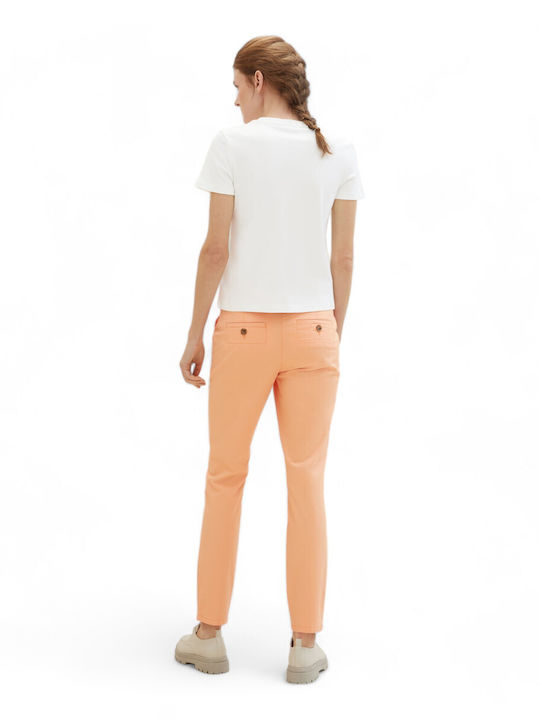 Tom Tailor Damen Chino Hose in Schlanker Passform Orange