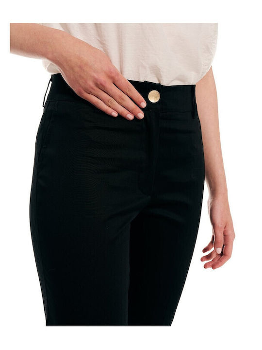 Women's Fabric Trousers Black