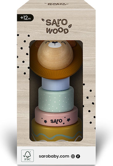 Wooden Stacking Game Lion 12+m Saro 3342