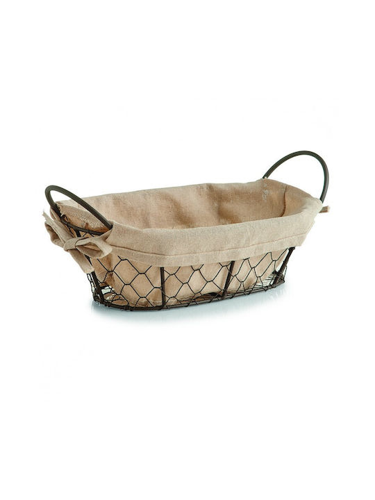 Zeller Brotkasten Metallisch Beige 26x17x9cm