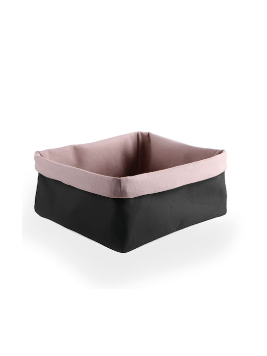 Διανομική Fabric Bread Basket Black 25x18x9cm