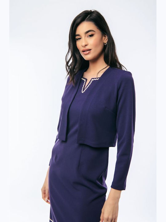 BelleFille Blazer pentru femei Sacou Purple