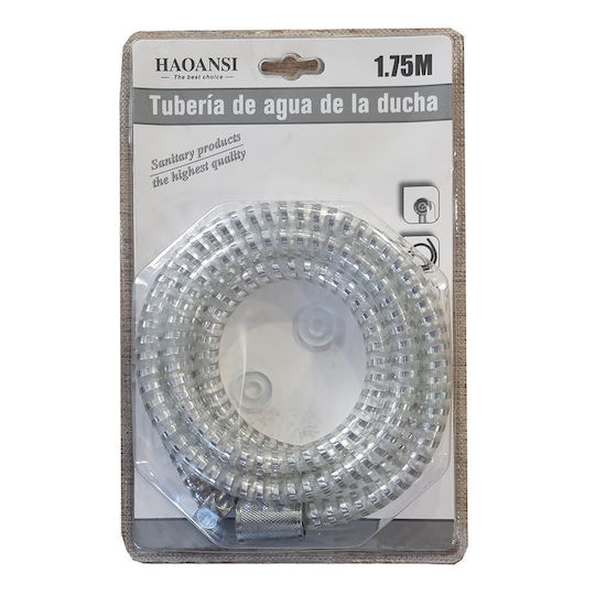 AGC 104004 Duschschlauch Spirale Metallisch Silber