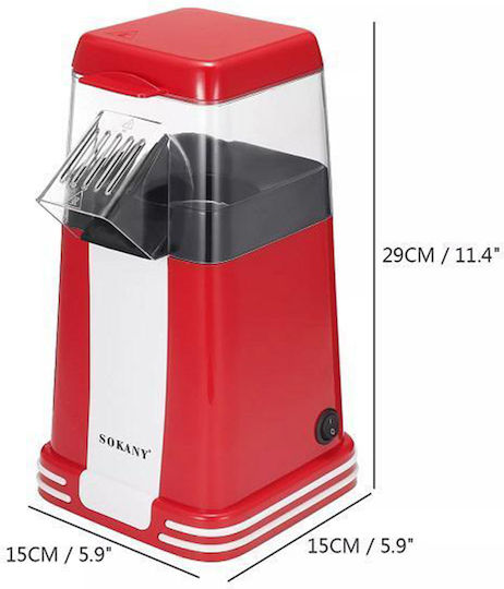 Sokany SK-291 Μηχανή Ποπ-Κορν Ζεστού Αέρα 1200W