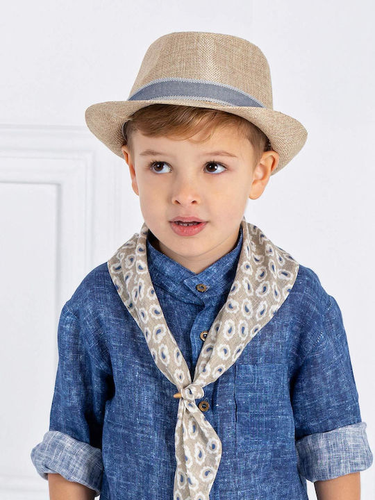 Designer's Cat Kids' Hat Fedora Straw Beige