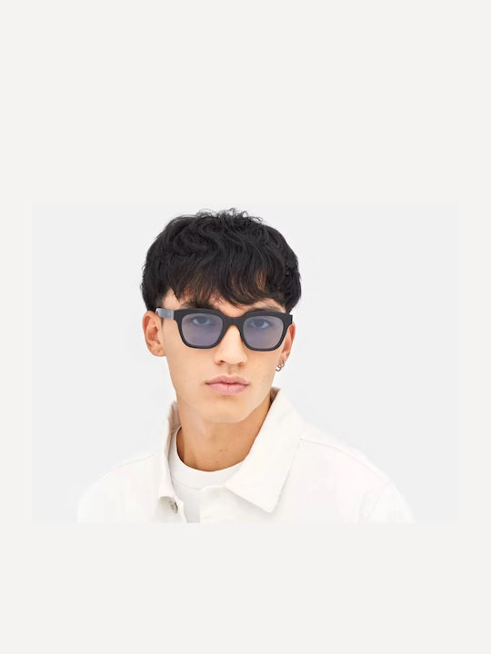Retrosuperfuture Sunglasses with Black Plastic Frame and Light Blue Lens GIUSTO-3AK