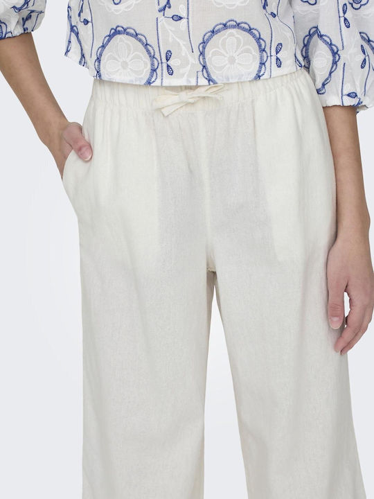 Mw Damen Leinen Hose Ecru