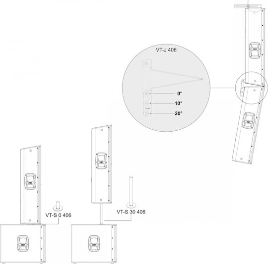 FBT VT4000 Aktiv Sprecher PA 4200W mit Woofer 5"