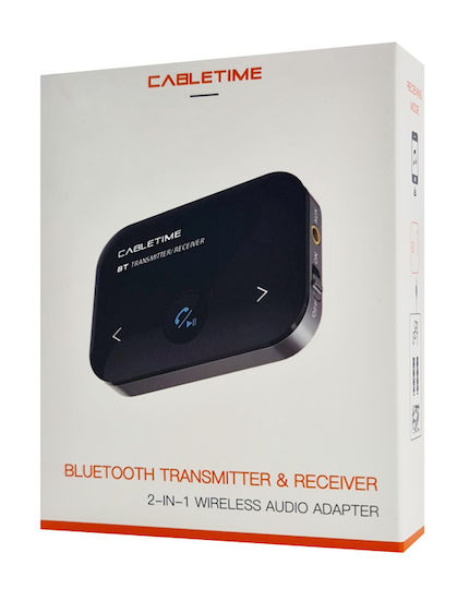 Cabletime CT-BT01 Receptor Bluetooth 5.0 Transmițător cu Ieșire Jack de 3,5 mm și Microfon