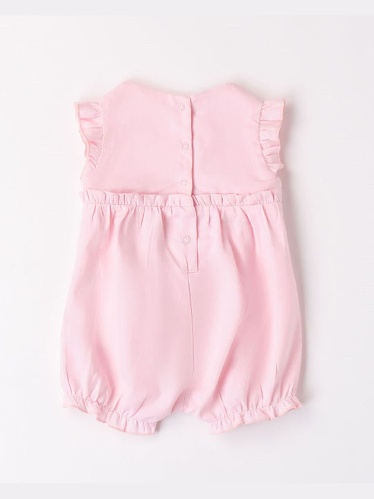 iDO Summer Romper Baby Bodysuit Set Pink