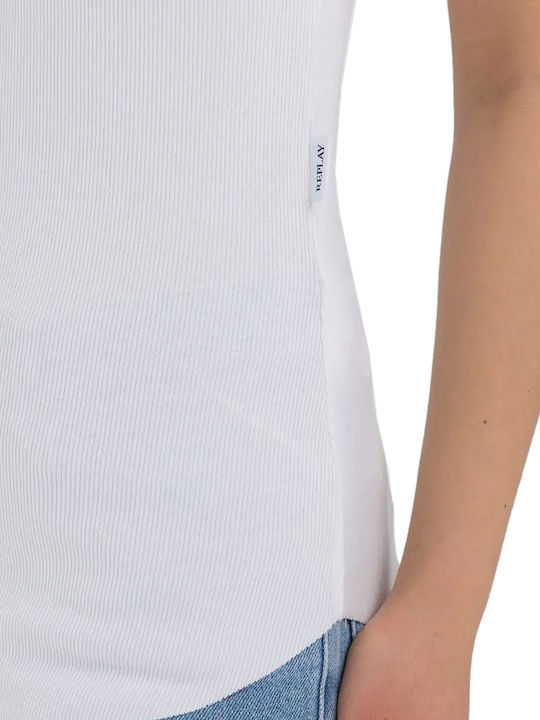 Damen Sport Bluse mit Trägern White