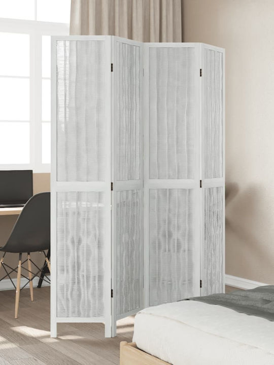 vidaXL Decorative Room Divider Wooden with 4 Panels 140x200cm