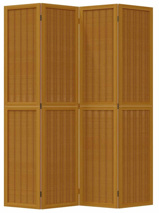 vidaXL Decorative Room Divider Wooden with 4 Panels 140x200cm