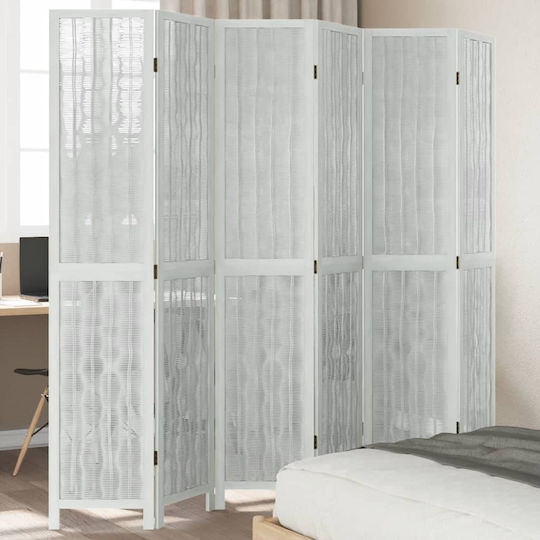 vidaXL Διακοσμητικό Παραβάν Ξύλινο με 6 Φύλλα 210x200cm
