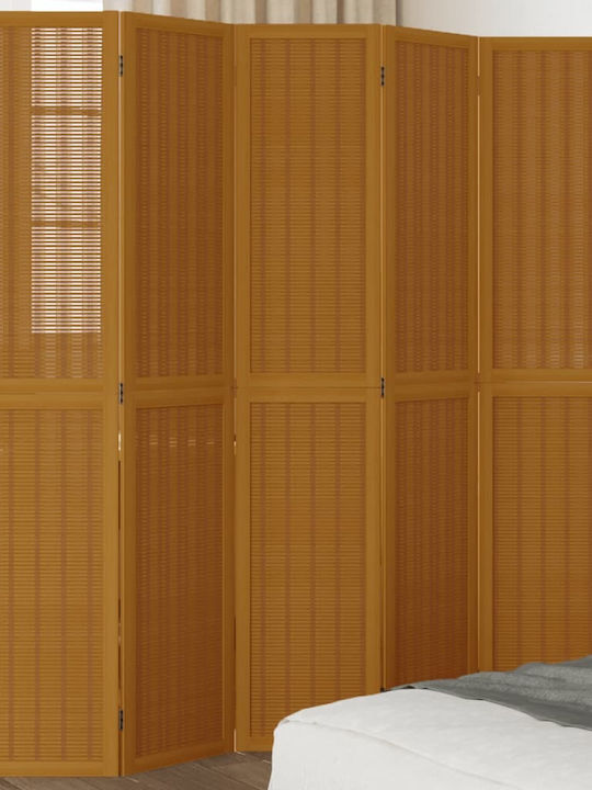 vidaXL Dekorativer Raumteiler Hölzernes mit 5 Paneelen 175x200cm