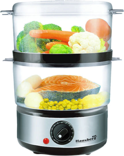 Hausberg Hausberg HB-1350 Food Steamer with 2 Steaming Decks 4.8lt