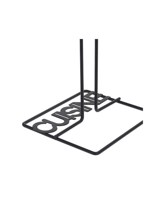 Excellent Houseware Βάση για Χαρτί Κουζίνας Μεταλλική Μαύρη 13x15.5x30cm 170484550