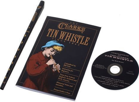Clarke Tinwhistle Ирландски Метал Рекордер Флейта Original Tinwhistle Set Барокова Д (Ре Мажор) Черен