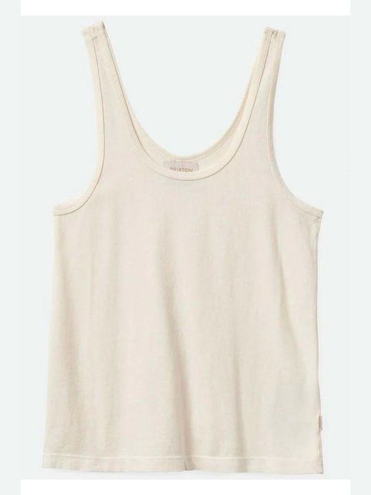 Brixton Women's Blouse Cotton Sleeveless Beige