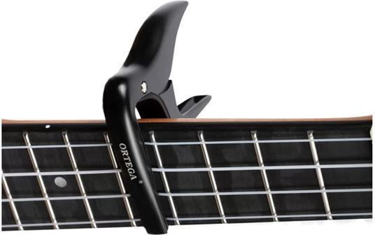 Ortega Plastic Trigger Capo for Ukulele Black