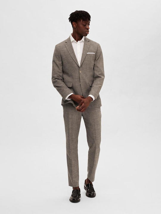 Men's Summer Suit Jacket Slim Fit Beige
