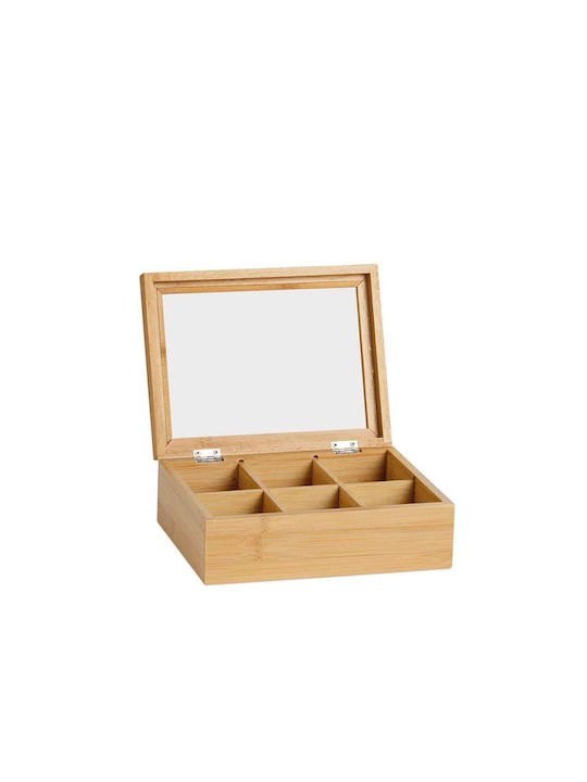 Andrea House Storage Basket Bamboo with Lid 21x16x7.5cm 1pcs