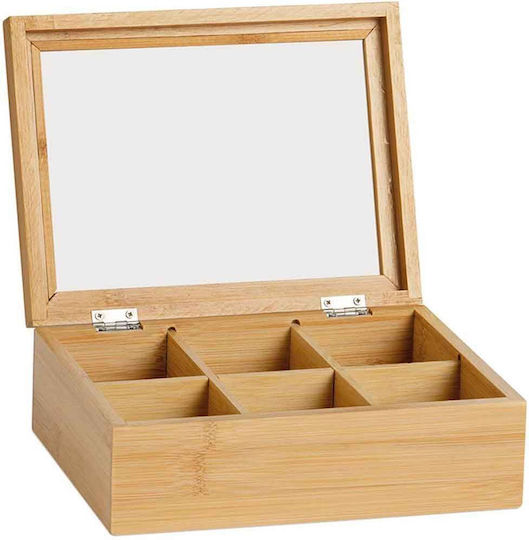 Andrea House Storage Basket Bamboo with Lid 21x16x7.5cm 1pcs
