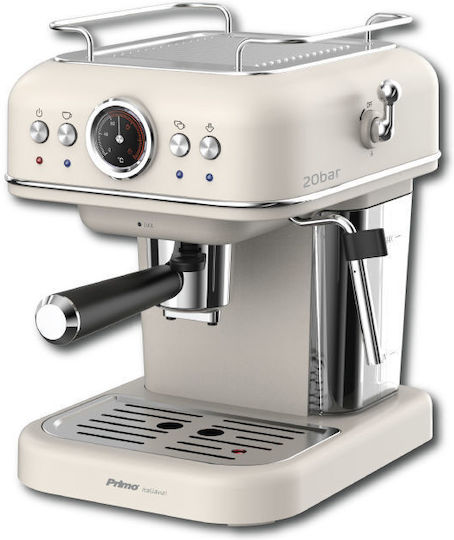 Primo Automatic Espresso Machine Pressure 20bar for Cappuccino Beige