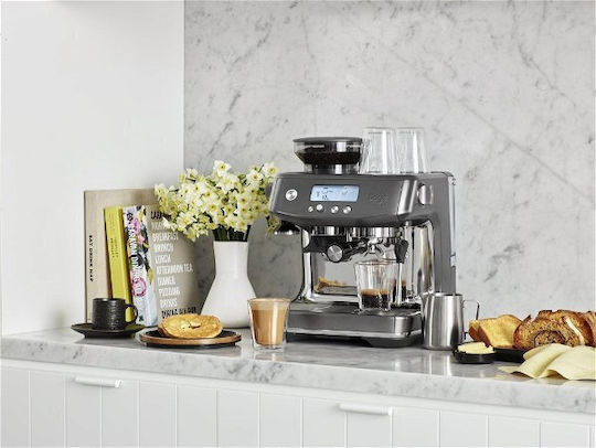 Sage The Barista Pro Αυτόματη Μηχανή Espresso 1650W Πίεσης 15bar με Μύλο Άλεσης Γκρι SES878BST4EEU1