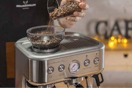 Sencor Automatic Espresso Machine 1700W Pressure 15bar with Grinder Silver SES 6010SS