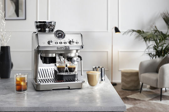 De'Longhi La Specialista Arte Evo Automatic Espresso Coffee Machine 1450W Pressure 15bar with Grinder Grey EC9255.M