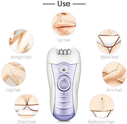 Kemei 3 in 1 Σετ Αποτρίχωσης Epilator για Σώμα & Μπικίνι KM-3012 Μωβ