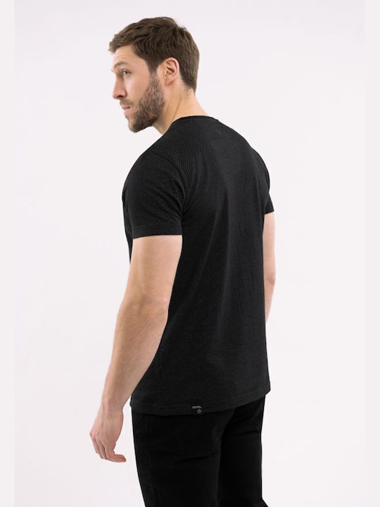 Volcano Ανδρικό T-shirt Κοντομάνικο Black