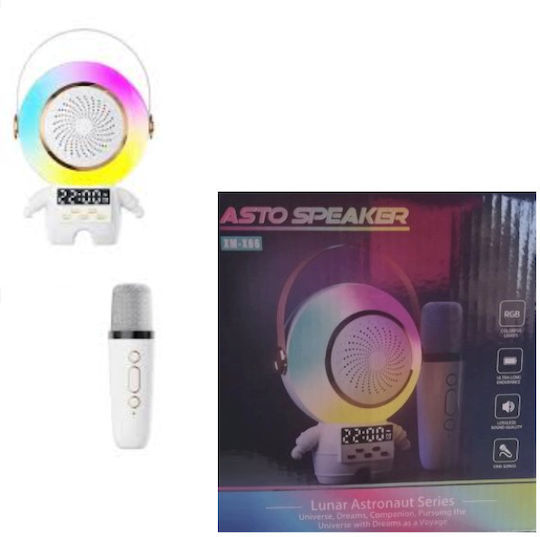 Karaoke Speaker with Wireless Microphone and Lighting Effects XM-X66 White