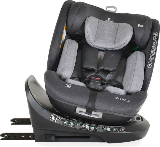 Cangaroo Draco Καθισματάκι Αυτοκινήτου i-Size με Isofix Grey 0-36 kg