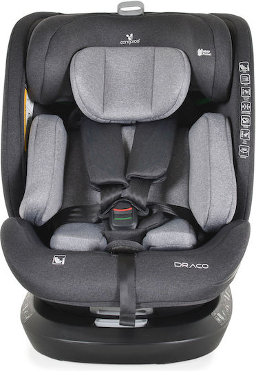Cangaroo Draco Καθισματάκι Αυτοκινήτου i-Size με Isofix Grey 0-36 kg