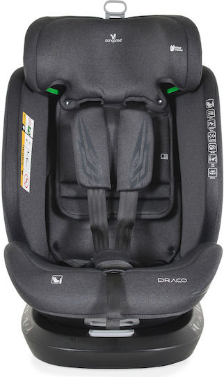 Cangaroo Draco Καθισματάκι Αυτοκινήτου i-Size με Isofix Grey 0-36 kg