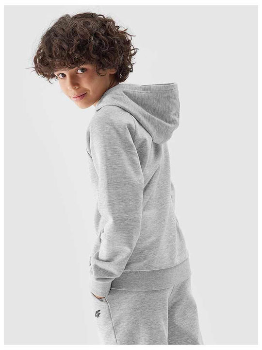 4F Kids Sweatshirt with Hood Gray