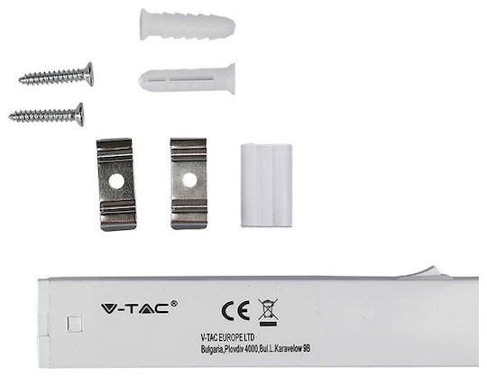 V-TAC Under-Cabinet LED Light 4W Natural White with Switch L30xD2.28xH3cm