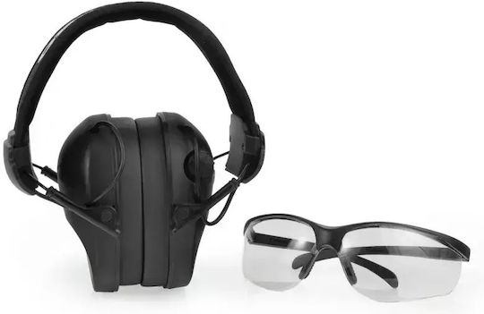 Ηλεκτρονικές Ωτοασπίδες Realhunter Active Pro & Γυαλιά Προστασίας Μαύρο
